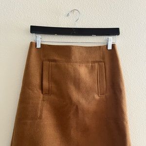 loft | camel wool mini skirt